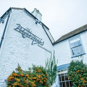 Outside the Marquis at Alkham